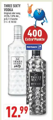 Marktkauf Three sixty vodka original Angebot