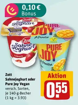nahkauf Zott sahnejoghurt oder pure joy vegan Angebot