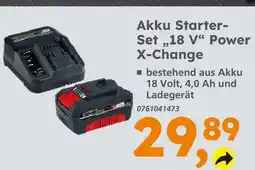 Globus Baumarkt Akku starter-set „18 v“ power x-change Angebot