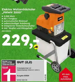 Globus Baumarkt Elektro walzenhäcksler pmwh 3000 Angebot