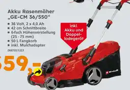 Globus Baumarkt Einhell akku rasenmäher ge-cm 36/550 Angebot