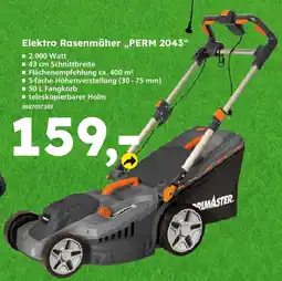 Globus Baumarkt Primaster elektro rasenmäher perm 2043 Angebot