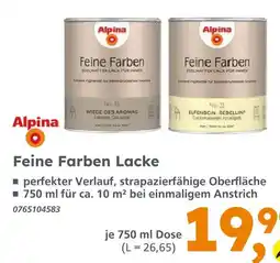 Globus Baumarkt Alpina feine farben lacke - wiege des aromas Angebot