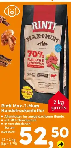 Globus Baumarkt Rinti max-i-mum hundetrockenfutter Angebot