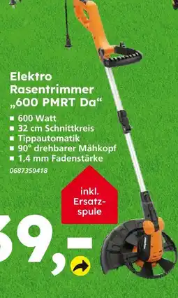 Globus Baumarkt Elektro rasentrimmer 600 pmrt da Angebot