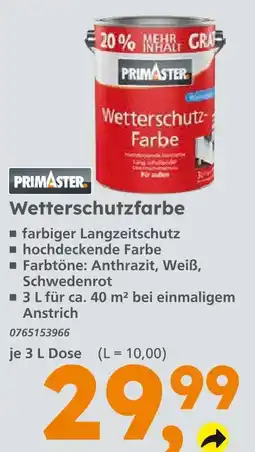Globus Baumarkt Primaster wetterschutzfarbe Angebot