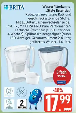 Marktkauf Brita wasserfilterkanne style essential Angebot