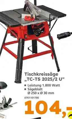 Globus Baumarkt Tischkreissäge tc-ts 2025/2 u Angebot