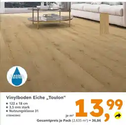 Globus Baumarkt Vinylboden eiche toulon Angebot