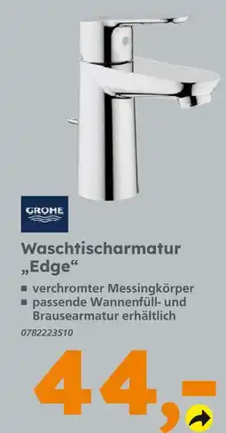 Globus Baumarkt Grohe waschtischarmatur edge Angebot