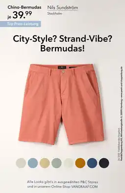 Peek & Cloppenburg Hamburg Nils sundström chino-bermudas Angebot