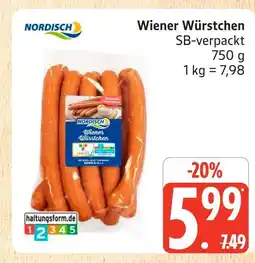 Marktkauf Nordisch wiener würstchen Angebot