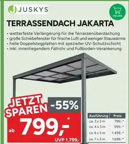 Marktkauf Juskys terrassendach jakarta ca. 3 x 3 m Angebot