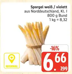 Marktkauf Spargel weiß / violett Angebot
