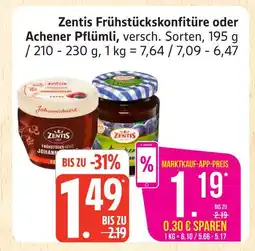 Marktkauf Zentis frühstückskonfitüre Angebot
