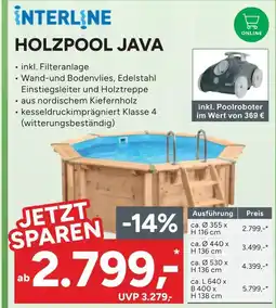 Marktkauf Interline holzpool java ø 355 x h 116 cm Angebot