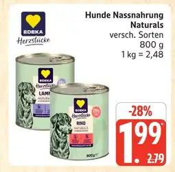 Marktkauf Edeka herzstücke hunde nassnahrung naturals lamm Angebot