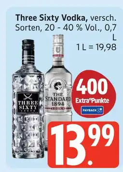 Marktkauf Three sixty vodka Angebot
