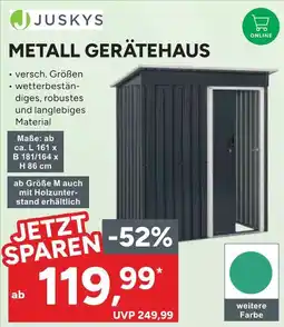 Marktkauf Juskys metall gerätehaus Angebot