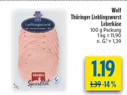 diska Wolf thüringer lieblingswurst leberkäse Angebot