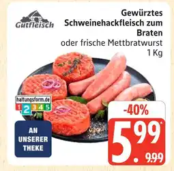 Marktkauf Gutfleisch gewürztes schweinehackfleisch zum braten Angebot