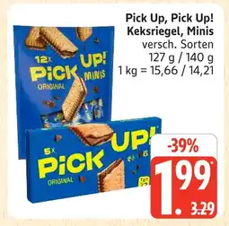 Marktkauf Pick up! keksriegel minis original Angebot