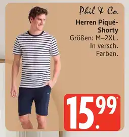Marktkauf Phil & co. herren piqué-shorty Angebot