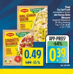 diska Maggi spaghetti bolognese Angebot