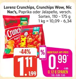 Marktkauf Lorenz crunchips paprika Angebot
