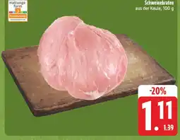 E-Center Schweinebraten aus der keule Angebot