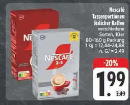 E-Center Nescafé tassenportionen löslicher kaffee Angebot