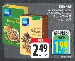 E-Center Kölln knusper honig-nuss hafer-müsli Angebot