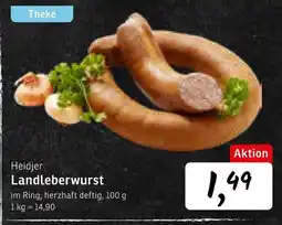 KONSUM Heidjer landleberwurst Angebot