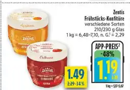 diska Zentis frühstücks-konfitüre aprikose Angebot