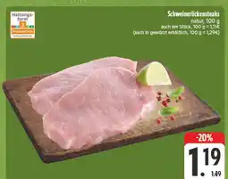 E-Center Schweinerückensteaks natur Angebot