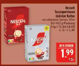Marktkauf Nescafé 3 in 1 tassenportionen löslicher kaffee Angebot