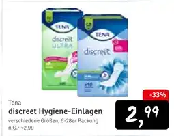 KONSUM Tena discreet hygiene-einlagen Angebot