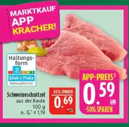 Marktkauf Schweineschnitzel aus der keule Angebot