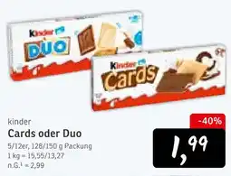 KONSUM Kinder cards oder duo Angebot