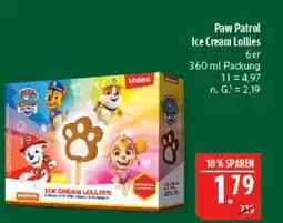 Marktkauf Leone paw patrol ice cream lollies Angebot