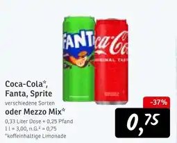 KONSUM Coca-cola coca-cola*, fanta, sprite oder mezzo mix Angebot