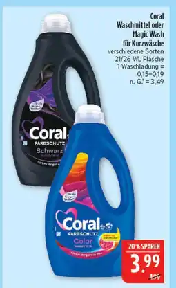 Marktkauf Coral farbschutz schwarz waschmittel Angebot