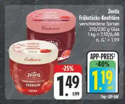 E-Center Zentis frühstücks-konfitüre erdbeere Angebot