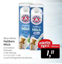 KONSUM Bären marke haltbare milch Angebot
