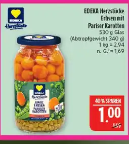 Marktkauf Edeka herzstücke erbsen mit pariser karotten Angebot