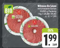 E-Center Wiltmann bio geflügel salami Angebot