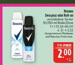 Marktkauf Rexona deospray cotton dry Angebot