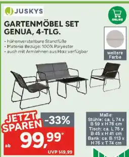 Marktkauf Juskys gartenmöbel set genua, 4-tlg Angebot