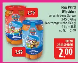 Marktkauf Paw patrol cocktail würstchen Angebot