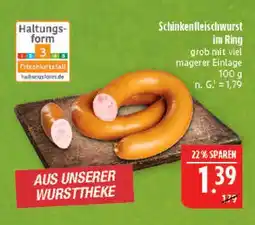 Marktkauf Schinkenfleischwurst im ring Angebot